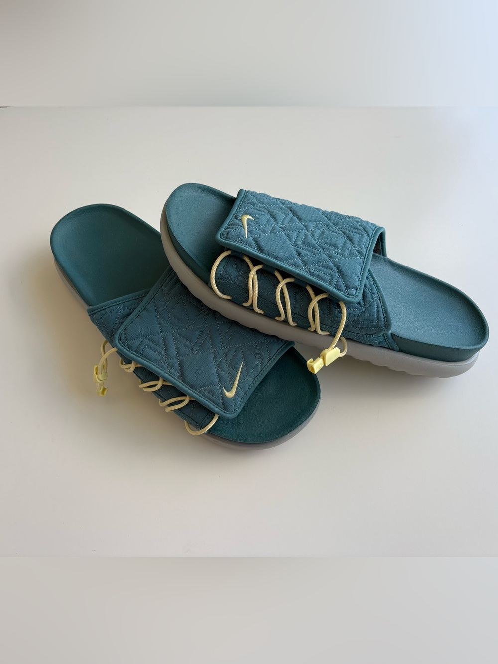 Nike Asuna 2 x Future Movement Mineral Teal Sequoia Slides. Mens Size 13